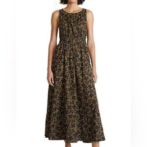 Apiece Apart Bali dress in olive floral